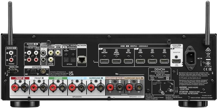 Productafbeelding Denon AVR-X1700H (7.2 Kanaal, AM, FM)