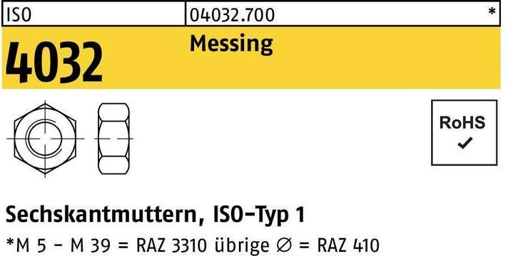 Immagine prodotto Bufab Dado esagonale ISO 4032 M 10 ottone (M10)