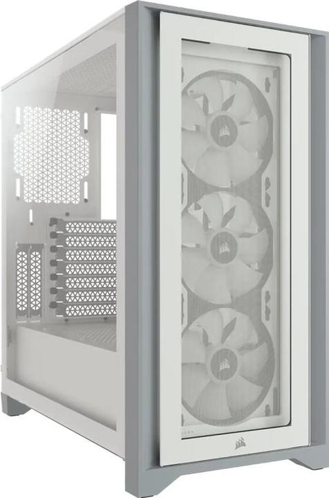Image du produit Corsair iCUE 4000X RGB Boîtier tour milieu blanc en verre trempé (ATX, mATX, Mini-ITX, E-ATX)