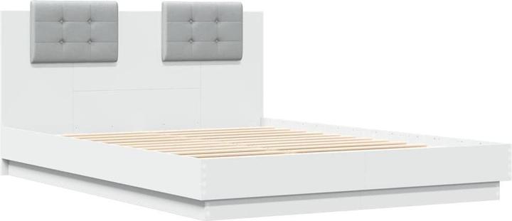 Produktbild VidaXL Bettgestell mit Kopfteil und LED-Leuchten (120 x 200 cm)