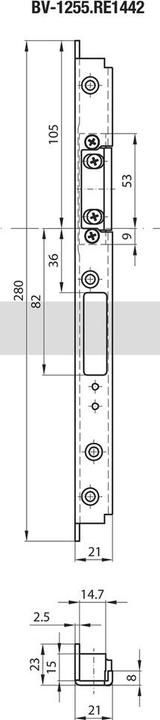 Actual product image MSL Striking plates BV-1255 VariFlex (Striking plate)