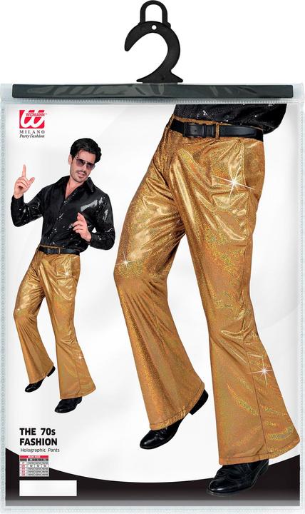 Produktbild Widmann Disco Glitzer Herrenhose gold (XL)
