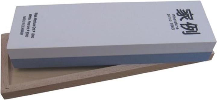 Produktbild Festartikel Müller Abziehstein L200xB60xH30mm 1000 / 3000 im Holzkasten