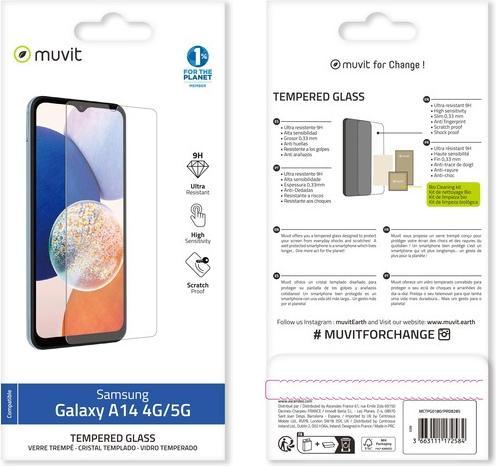Produktbild Muvit For Change Glas-Folie (1 Stück, Samsung Galaxy A14)