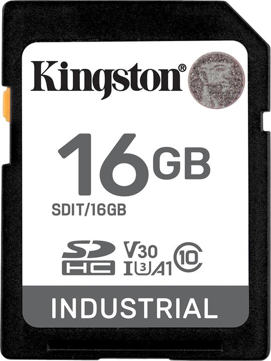 Actual product image Kingston Card Ind. SD +ADP 16GB pSLC (16 GB, SDHC, U3, UHS-I)