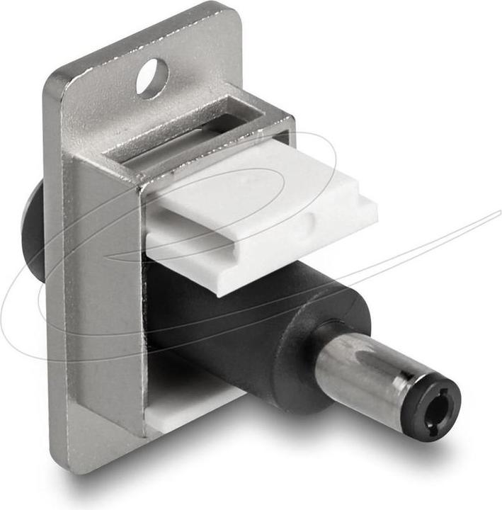 Actual product image Delock Panel Mount DC 5,5 x 2,1mm Buchse zu DC 5,5 x 2,5mm Stecker silber / weiss / schwarz (Antenna cable)