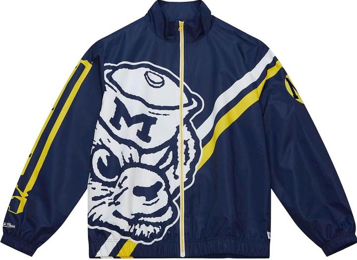 Produktbild Mitchell & Ness M&N Exploded Logo Warm Up Jacke University of Michigan - S (S)