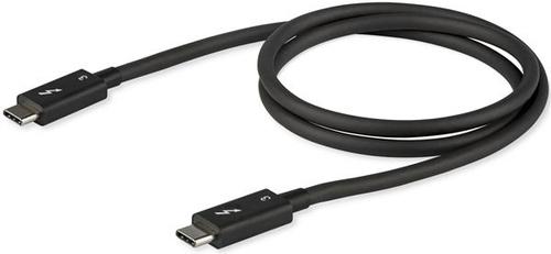 Image du produit StarTech com Câble Thunderbolt 3 de 0,8 m - 40 Gbps, Mâle, Mâle, 0,8 m, Noir, Nickel, 40 Gbit/s (0.80 m, USB 3.2)