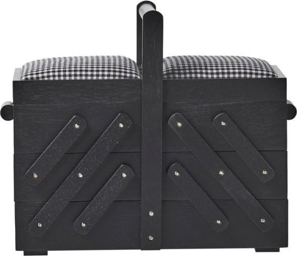 Actual product image Prym Sewing box wood M black with fabric
