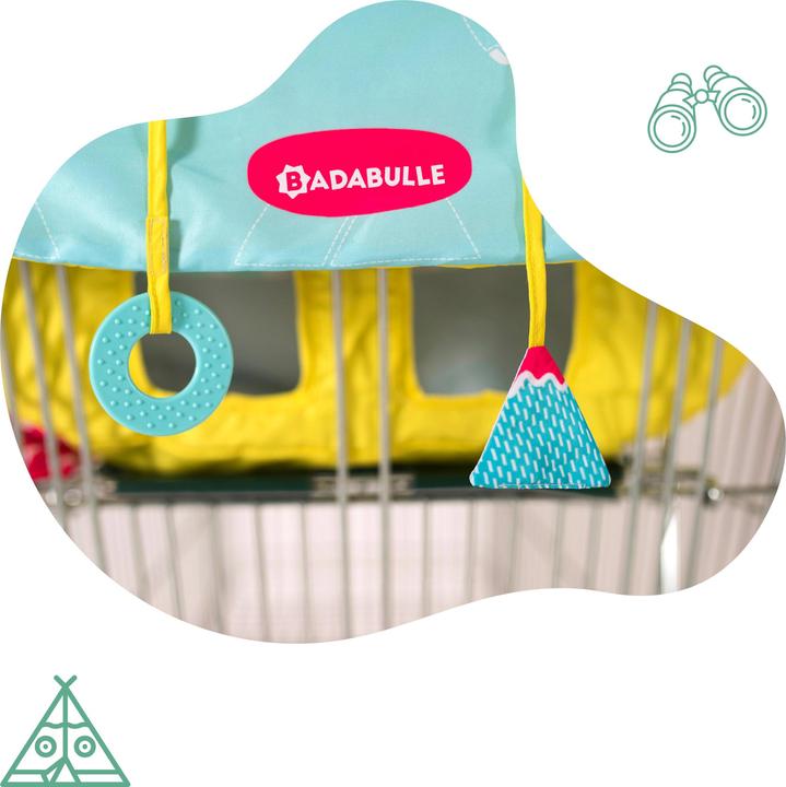 Actual product image Badabulle Seat cover for shopping trolley- Mountain animals (Table seat)