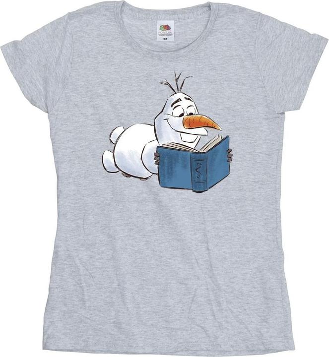 Immagine prodotto Disney Frozen Olaf Reading Maglietta Donna (XL)
