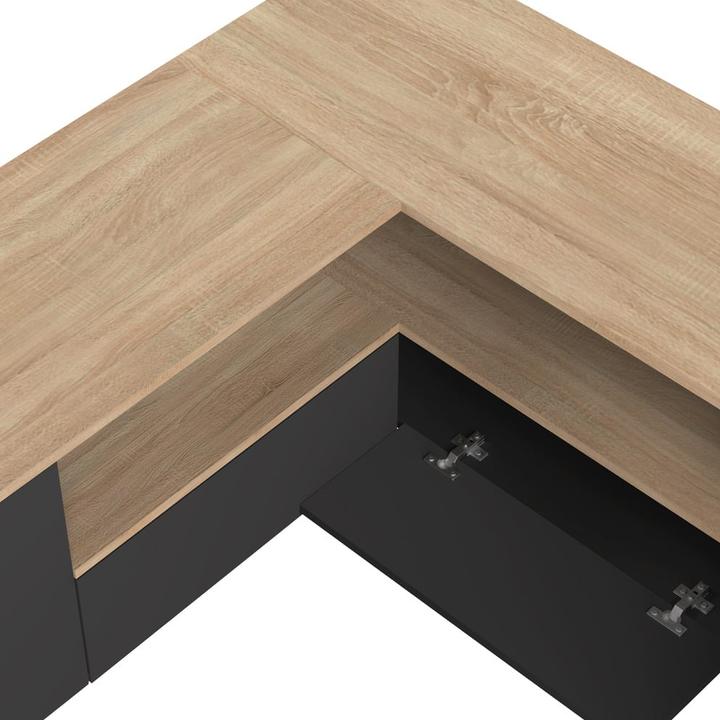 Image du produit Temahome Angle TV Stand black and oak (40 x 46 cm)