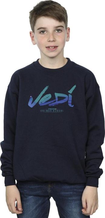 Actual product image Star Wars Boys Obi-Wan Kenobi Jedi Painted Font Sweatshirt (104)
