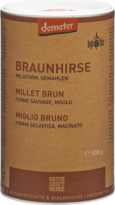 NaturKraftWerke Braunhirse wildform gemahlen Demeter (500 g)