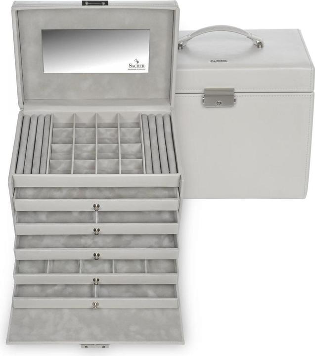 Actual product image Sacher 85.518.561821 - Nina elegance sand full-grain cowhide jewellery box