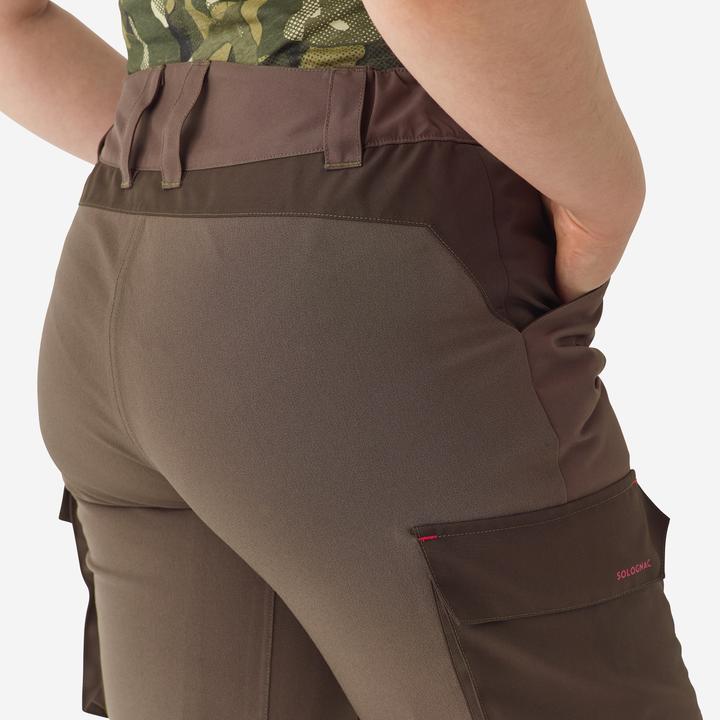 Produktbild Solognac Jagd-Regenhose Damen 500 Cargo-Taschen braun (40, 42)