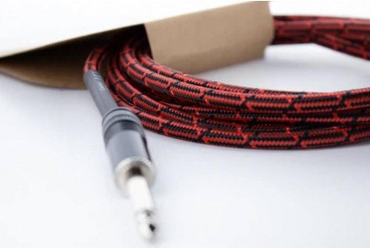 Immagine prodotto Cordial EI 3 PR-TWEED-RD Instrumenten Anschlusskabel (1x Klinkenstecker 6.3 mm ( (3 m, 2,5 mm)