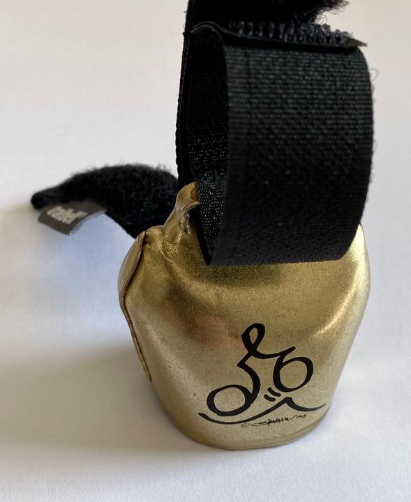 Produktbild Trailbell Glocke mit schwarzem Druck (Biker) gold