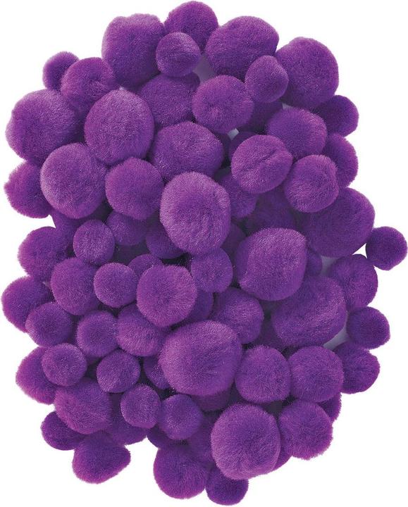 Actual product image Colorations Colouring - Pom Poms purple, 100 pieces.