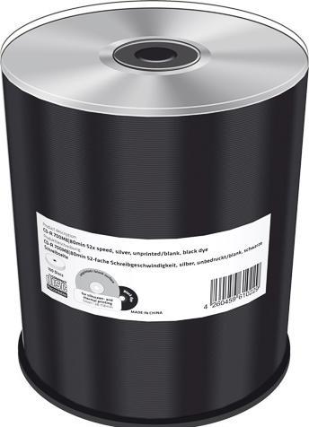 Actual product image MediaRange CD-R / 80min 52x write speed blank/blank, black write side, 100pcs cakebox (100 x)