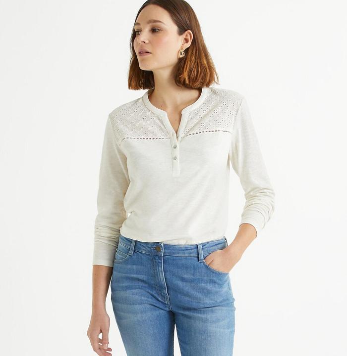 Actual product image Anne Weyburn Shirt with henley neckline (50)