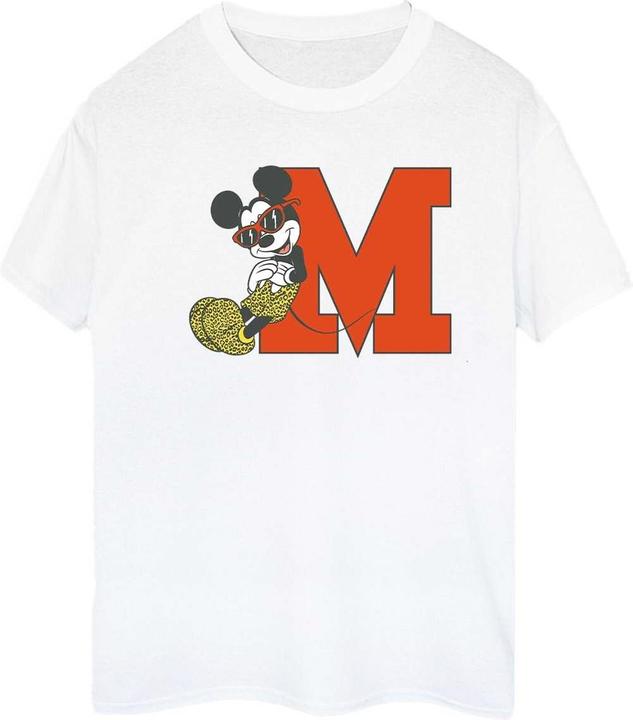 Actual product image Disney Womens/Ladies Mickey Mouse Leopard Trousers Cotton Boyfriend T-Shirt (XL)