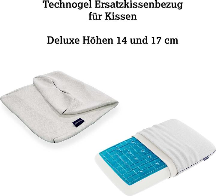 Image du produit Technogel Housse de rechange Coussin Deluxe (Taie d'oreiller, 66 x 40 x 14/17 cm)