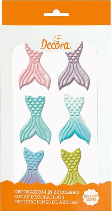 Actual product image Decora Sugar decoration mermaid fins (19 x)