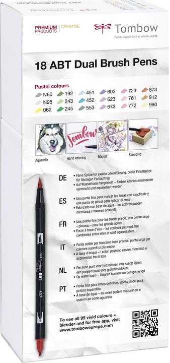 Produktbild Tombow ABT Dual Brush Pen (Pastellkombi, 18 x)