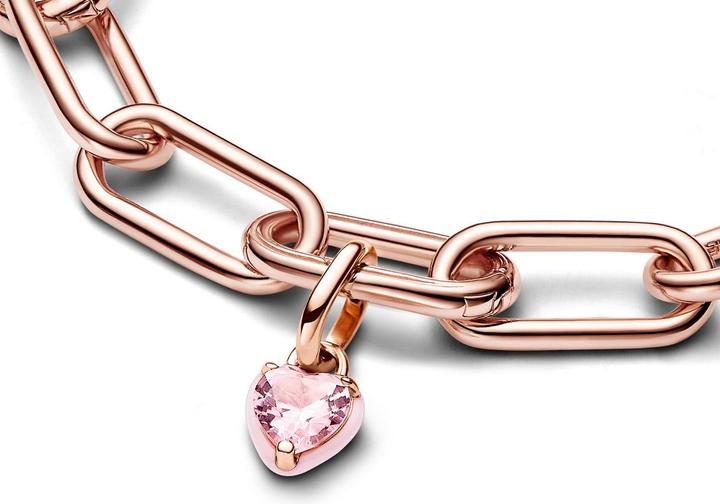 Immagine prodotto Pandora ME Cuore Chakra Rosa Mini Charm (Metallo, placcato oro rosa, Smalto)