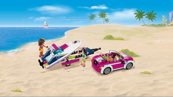 Immagine prodotto LEGO Amici Andreas trasportatore di motoscafi (41316, LEGO Friends)