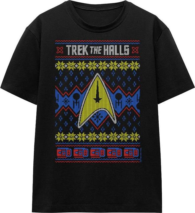 Produktbild Trek the Halls Ugly TShirt weihnachtliches Design (XL)