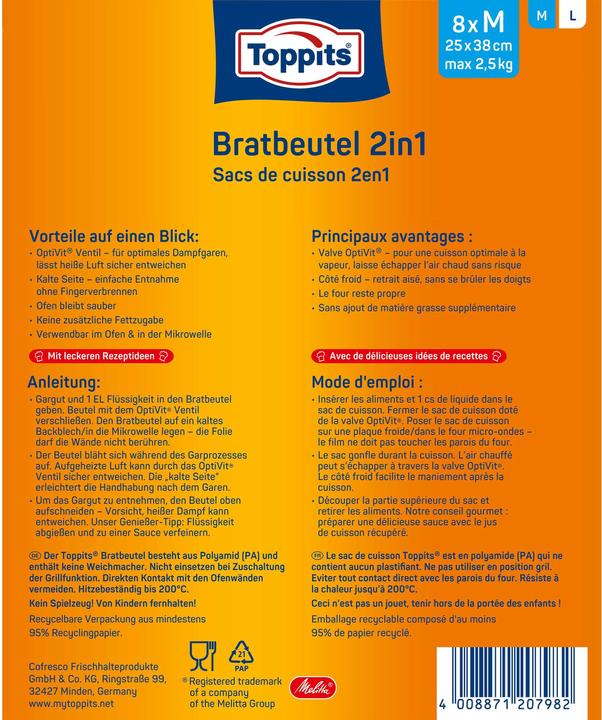 Productafbeelding Toppits Koekenzak 2in2 (8 x)