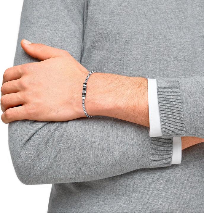 Image du produit S.Oliver Bijoux de bras pour hommes, acier inoxydable (20 cm, Acier inoxydable)