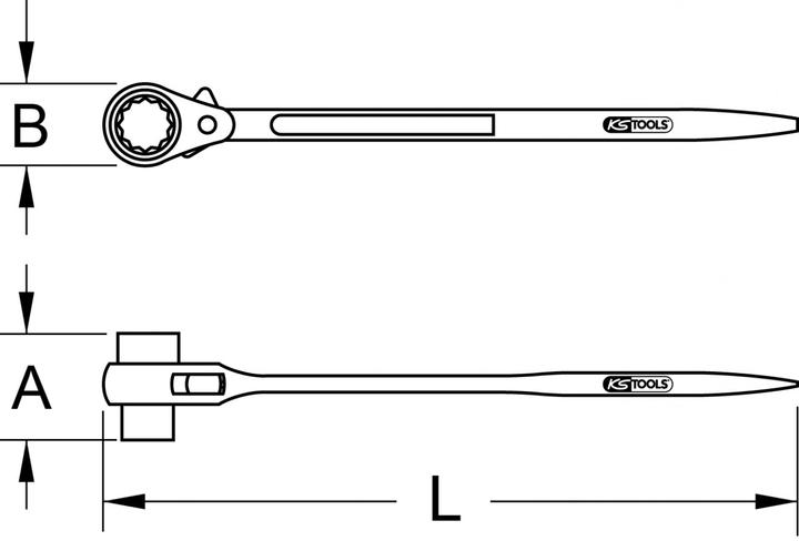 Actual product image KS Tools Scaffolding key switchable (36 mm)