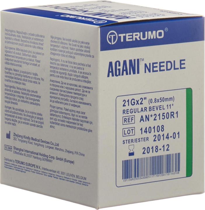 Actual product image Terumo Aga Einmalk 21G 0.8x50mm grue 100