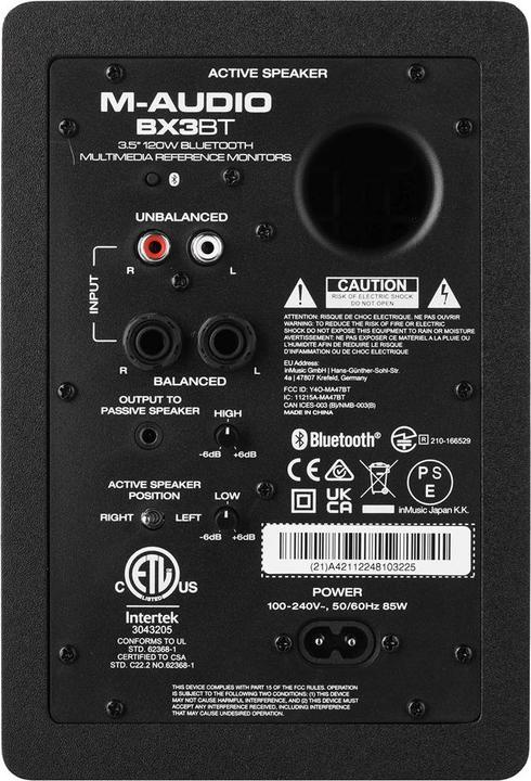 Immagine prodotto M-Audio BX3BT (Attivo, Coppia, 1x 50 W)