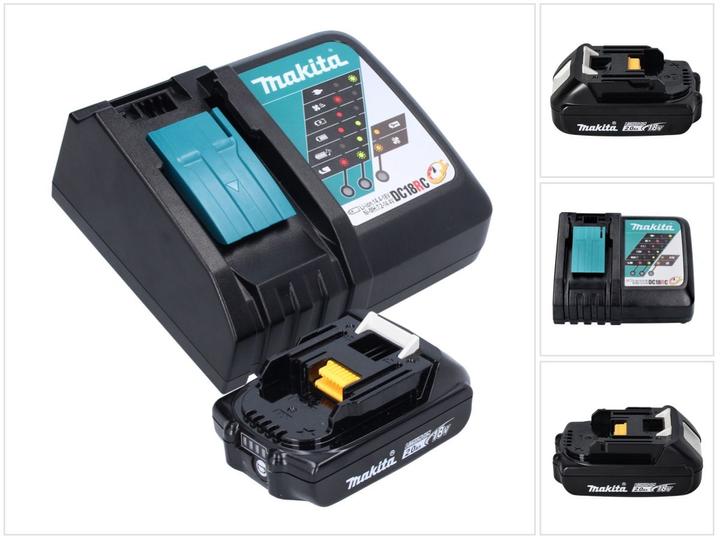 Makita Kit Power Source 18 V avec 1x BL 1820 B batterie 2,0 Ah ( 197254-9 ) + chargeur DC 18 RC ( 195584 (18 V)