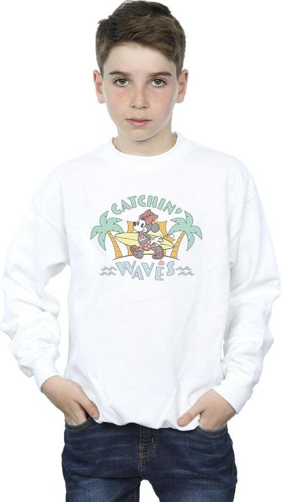 Actual product image Disney Boys Minnie Mouse Catchin Waves Sweatshirt (128)