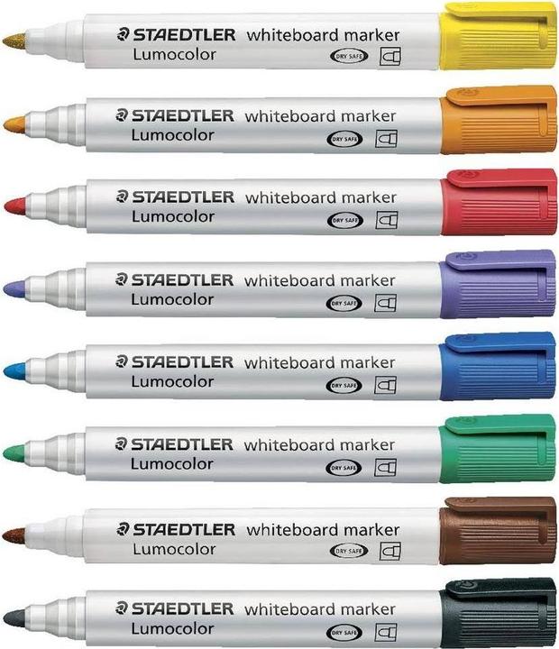 Actual product image Staedtler Lumocolor 351 (Orange, Violet, Blue, Green, Brown, Red, Black, Pink, 2 mm, 8 x)