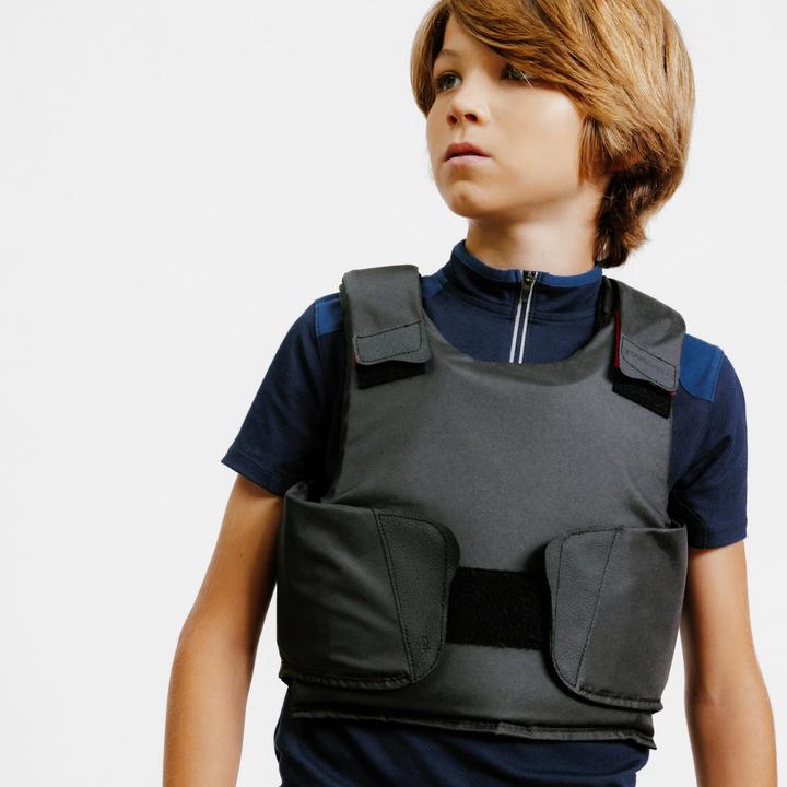 Produktbild Fouganza Reitschutzweste Kinder - 100 schwarz (140)