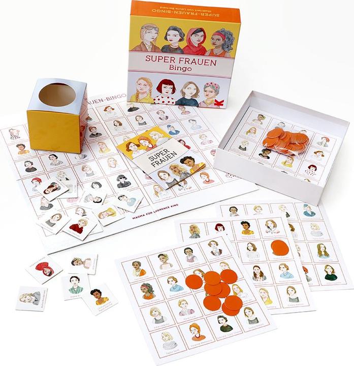 Produktbild 441692 - Super-Frauen-Bingo - Brettspiel, 2-8 Spieler, ab 6 Jahren (DE-Ausgabe) (Deutsch)