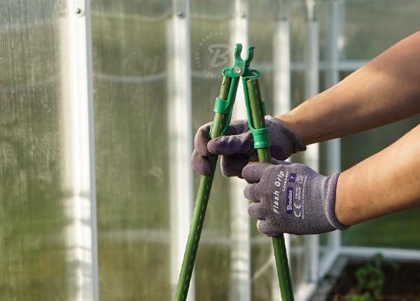 Produktbild MGA Bradas 10x Pflanzenstab Geflechtspannstab Tomatenstab Gruen 1500mm Gartenstab Stab