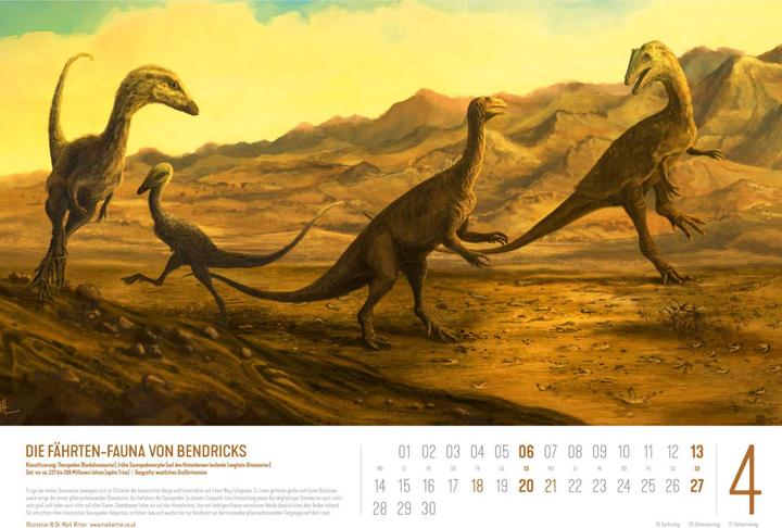 Produktbild Dinosaurier Kalender 2025 (45 x 33 cm, Harter Einband, Deutsch)