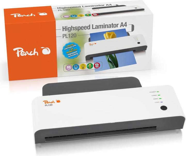 Actual product image Peach Laminator Highspeed Laminator PL120 (125 µm, A4)