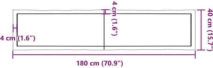 Actual product image VidaXL Aneta (180 x 40 x 6 cm)