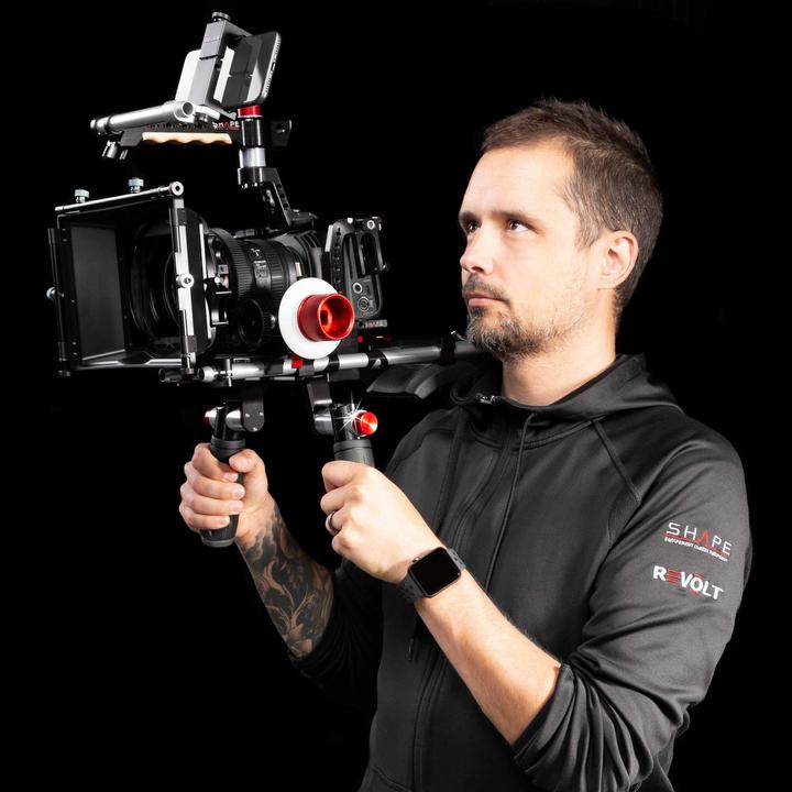 Immagine prodotto Shape Supporto a spalla Blackmagic Pocket Cinema 4K / 6K, scatola opaca, Follow Focus (Tappetino Box, Seguire la messa a fuoco)