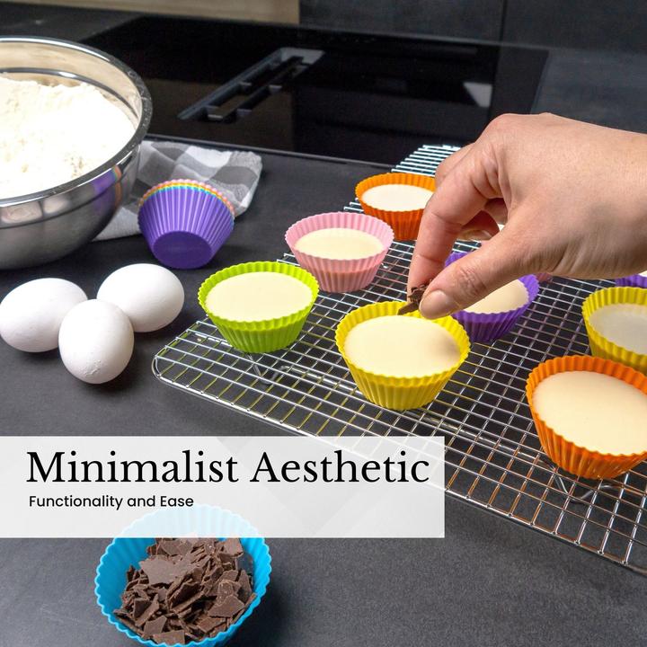 Immagine prodotto Intirilife 12 pezzi Stampi per muffin in silicone (4.50 cm)