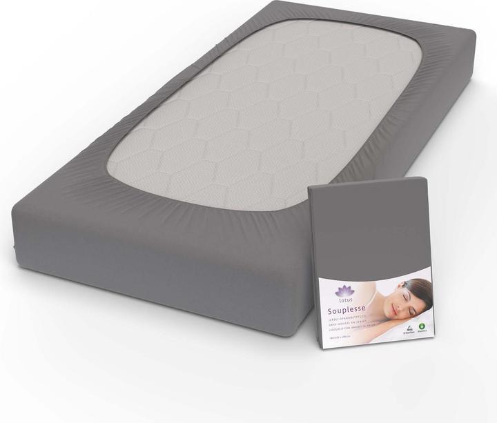 Actual product image Lotus Bettwaren Jersey fitted sheet Souplesse (200 x 220 cm)