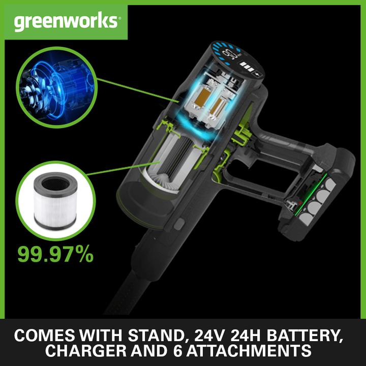 Produktbild Greenworks Akku-Staubsauger GD24SVK4D 24V 4Ah